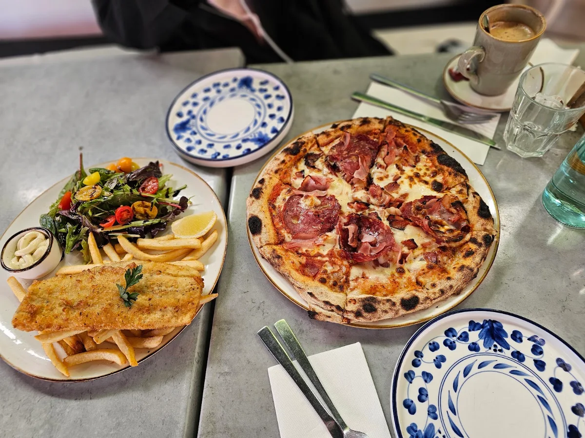 Rustic Pizza Margherita Fish and Chips