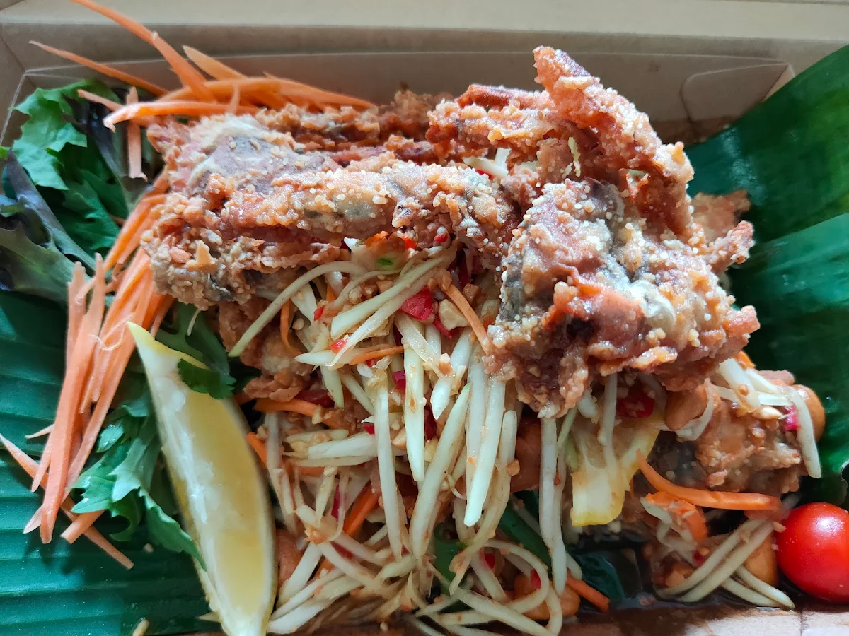 Soft Shell Crab with Papaya Salad
