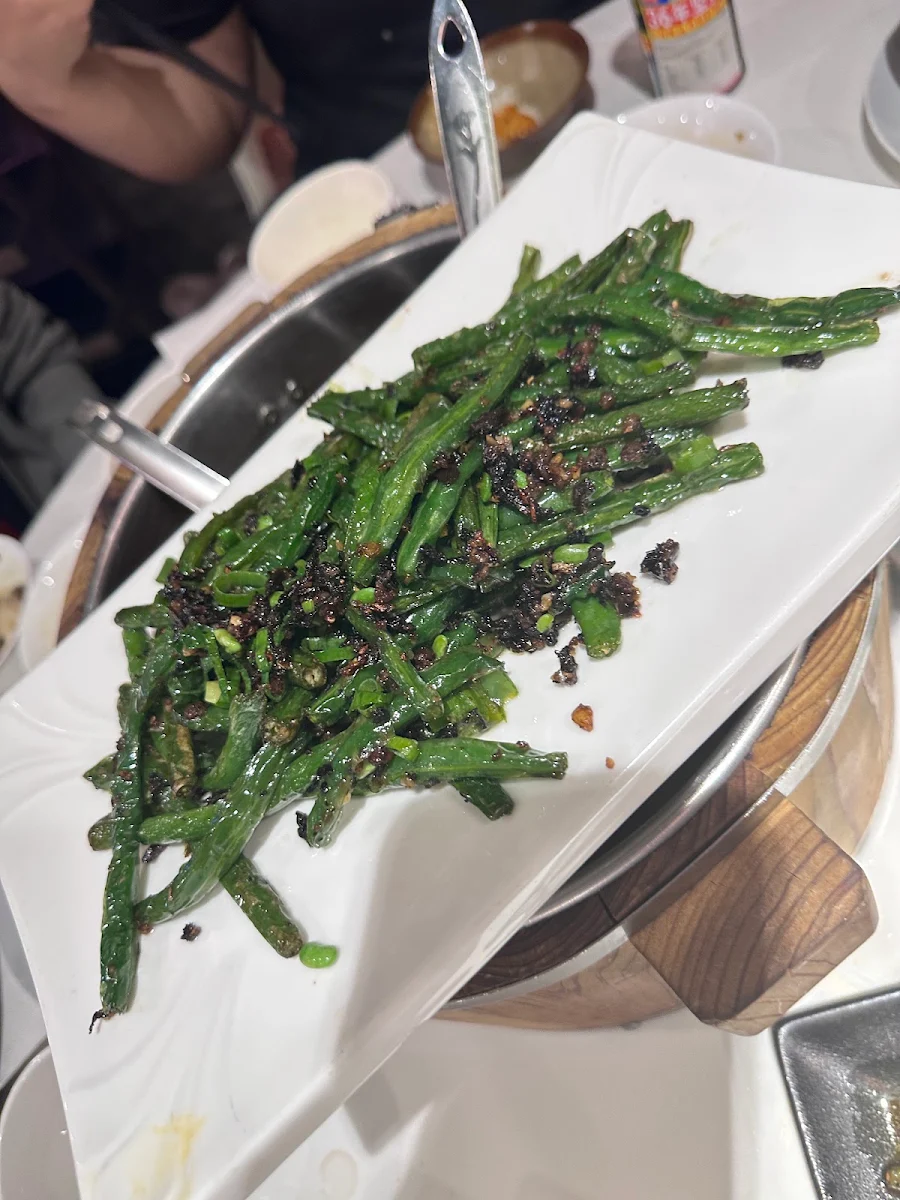 Double Cooked Pork Slices with Garlic Shoot