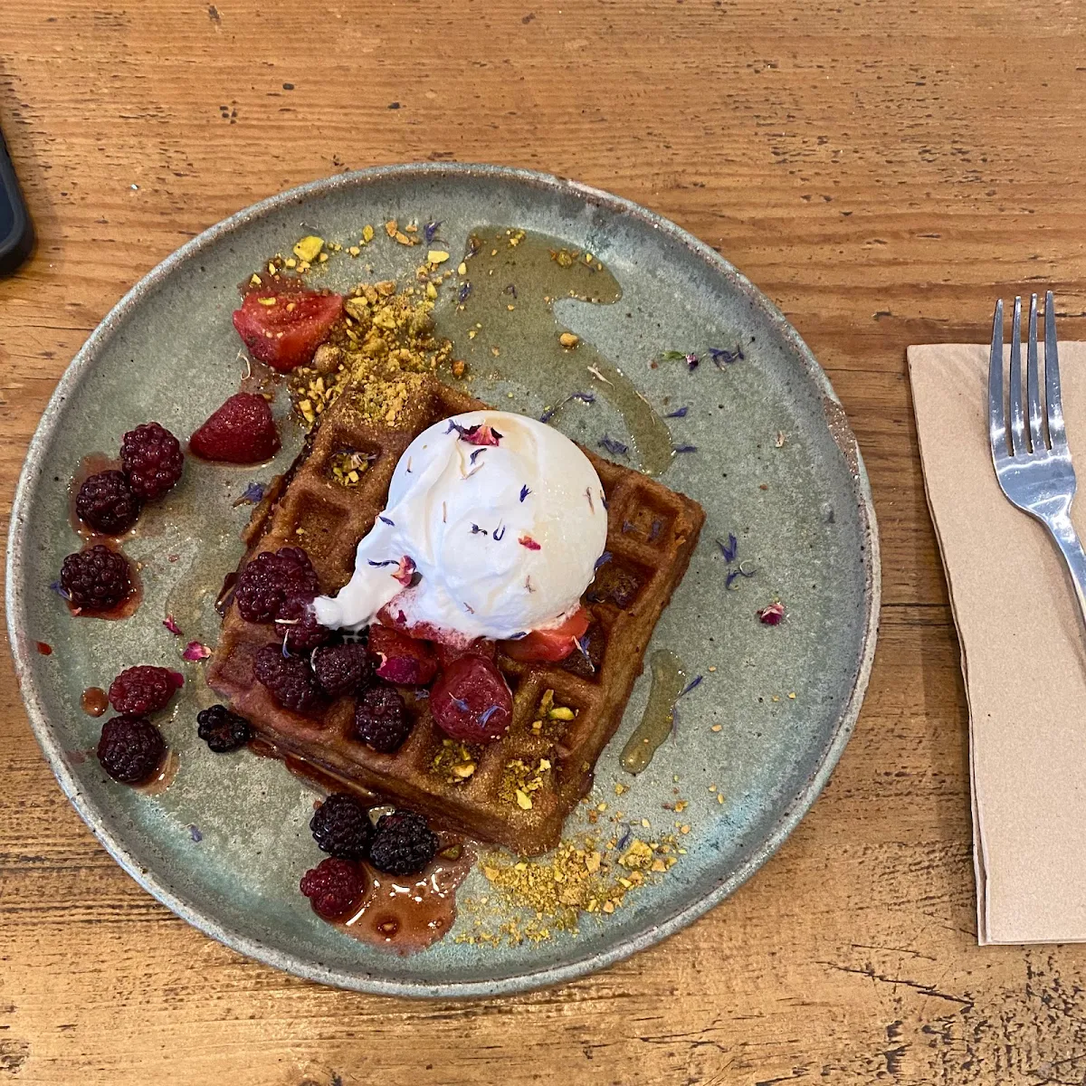 Buckwheat Waffle, VanillaFood Organic Cafe