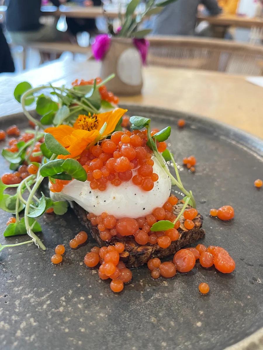 Eggs & Tomato Caviar, VanillaFood Organic Cafe