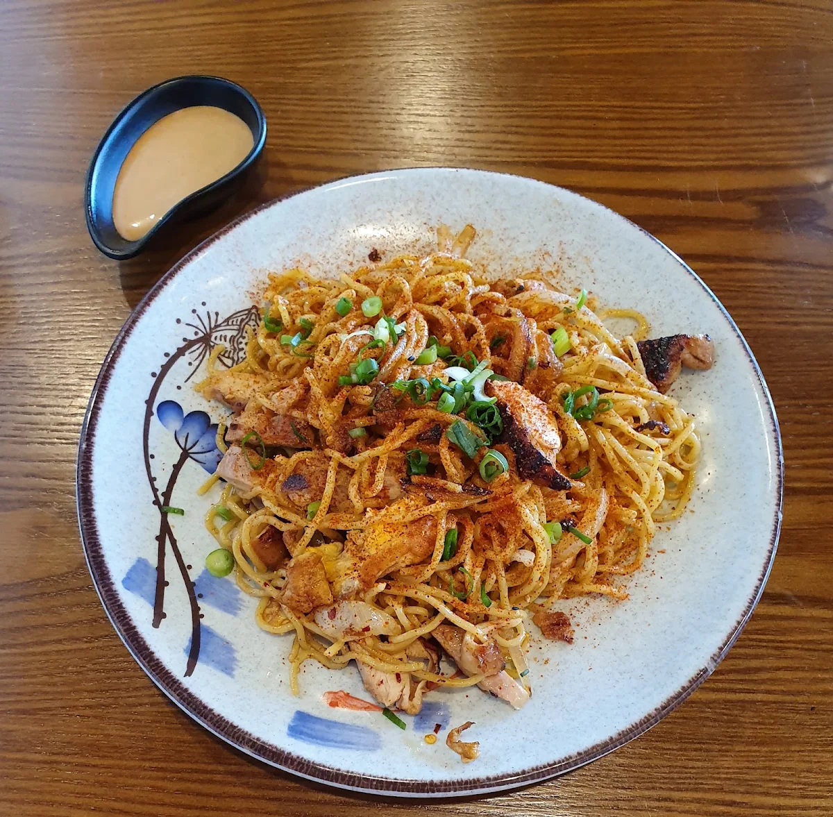 Spicy Ramen Noodles with Chicken and Katsu Mayo