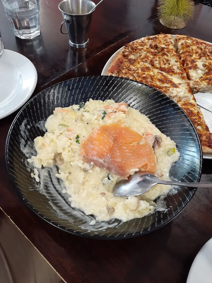 Salmon Risotto, Numero Uno Pizza & Pasta