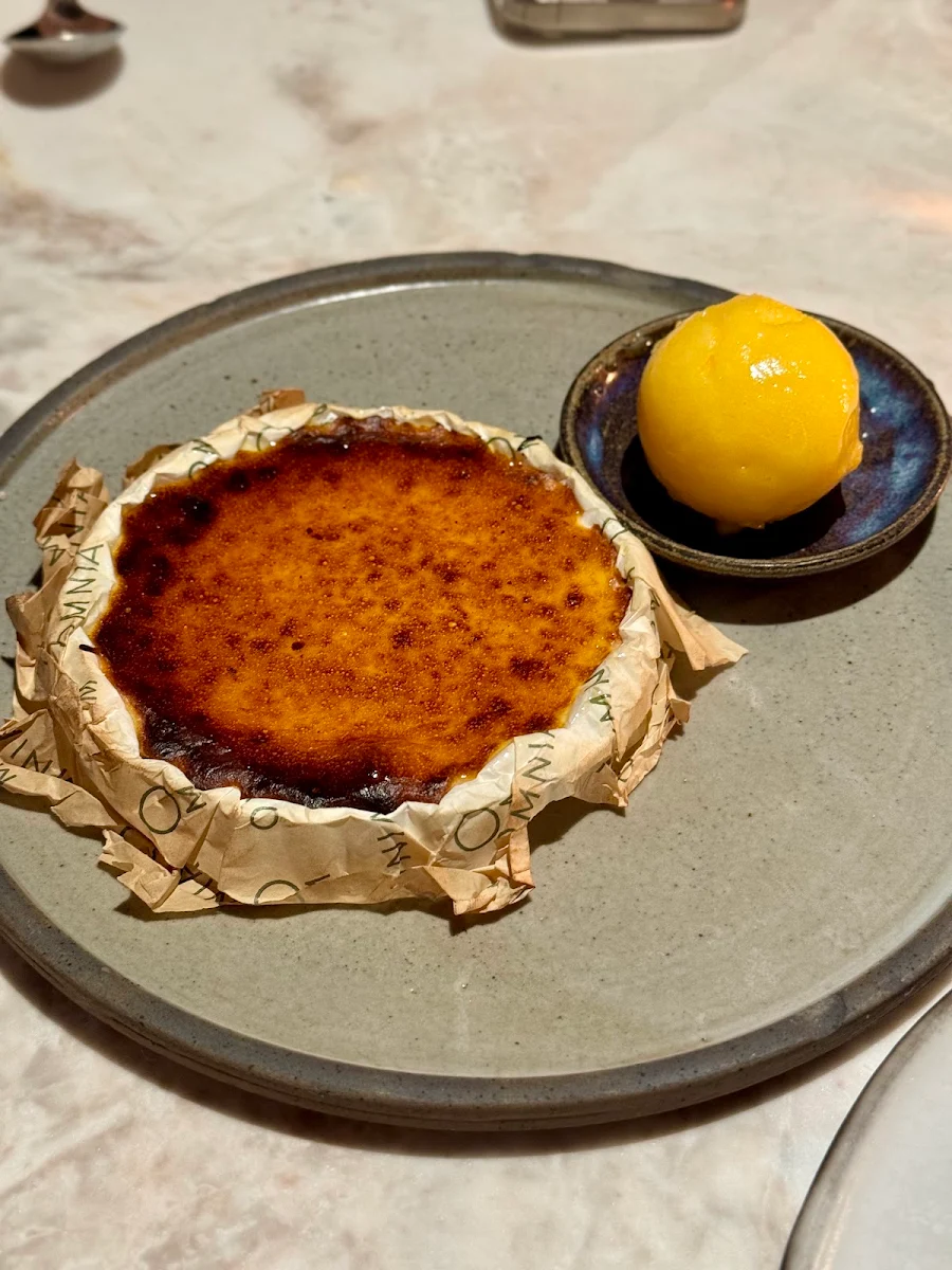 Liquid Centre Cheesecake with Passion Fruit Sorbet