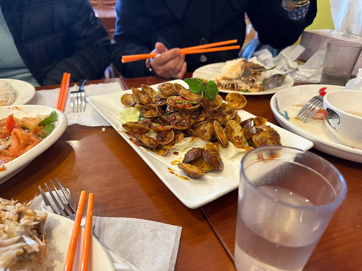 XO Sauce Clams and Chinese Donut