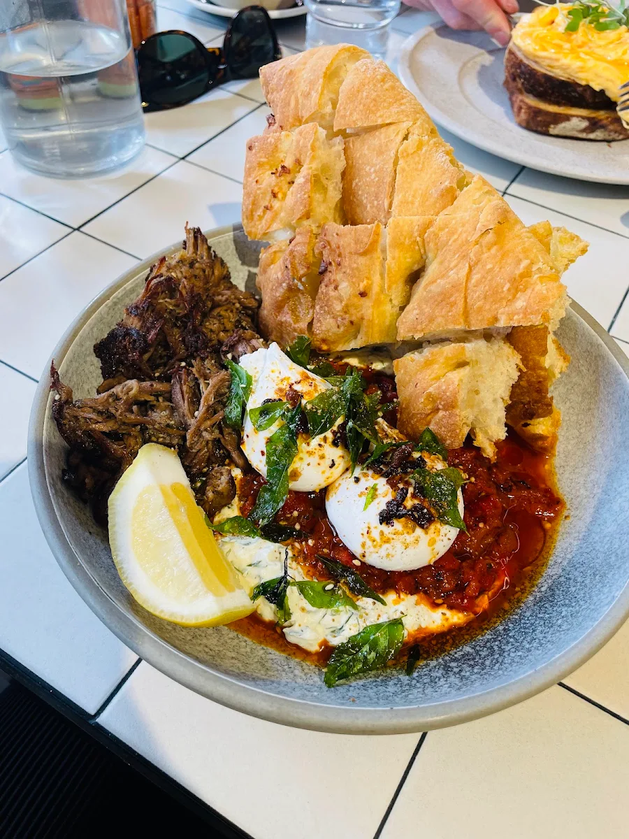Turkish Eggs with Slow Cooked Lamb