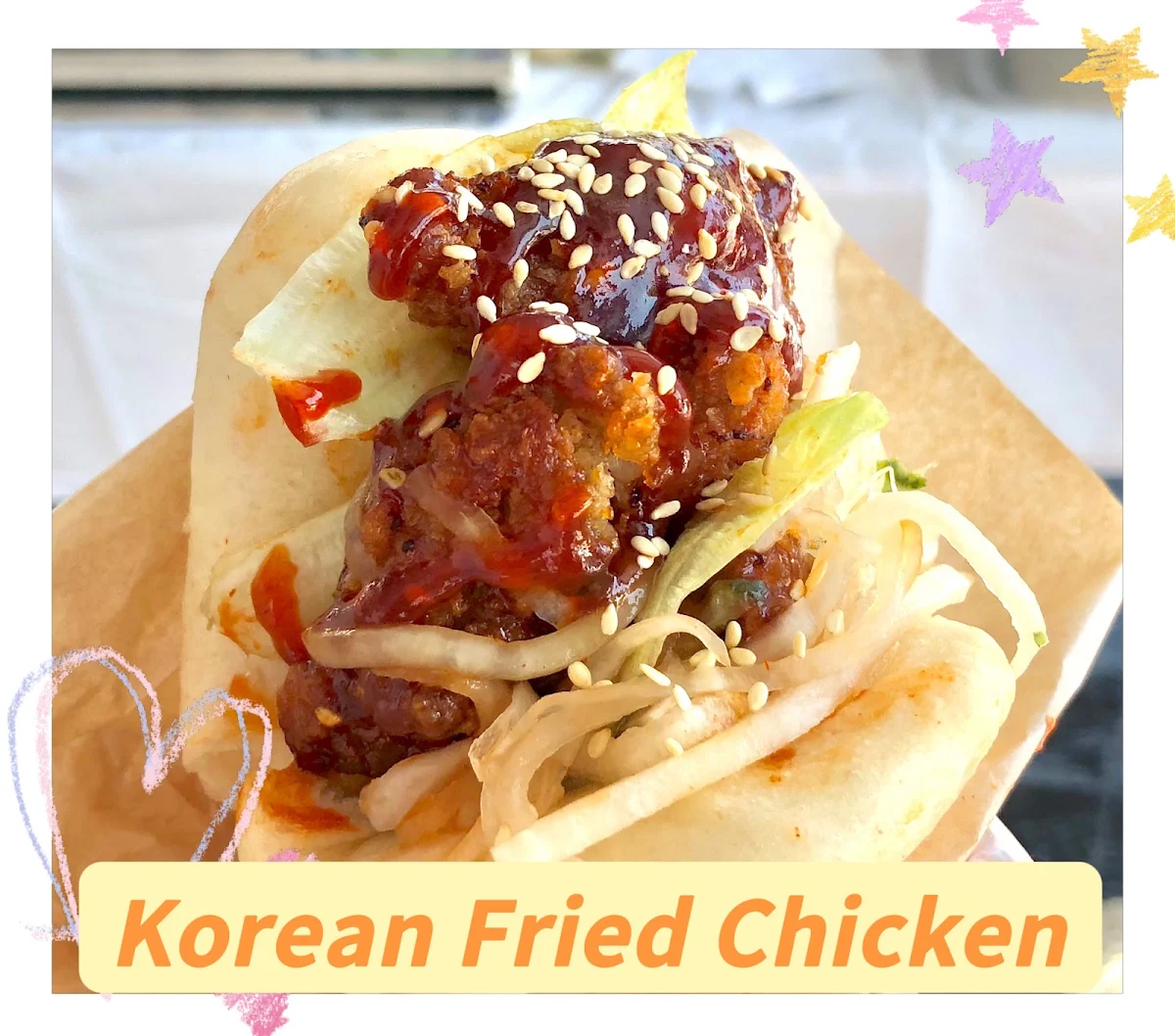 Korean Fried Chicken Bao Bun