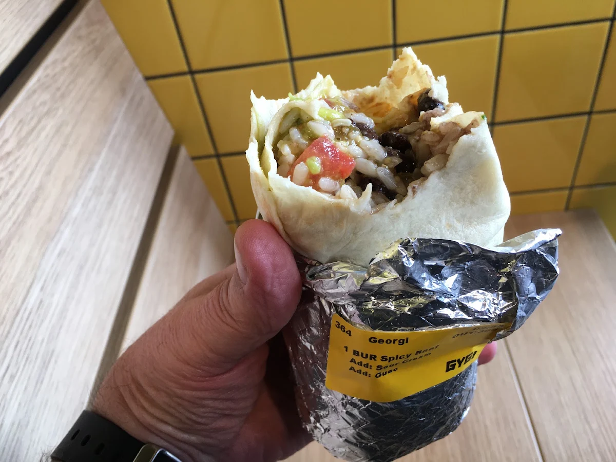Pulled Beef Burrito, Guzman y Gomez - Mount Barker