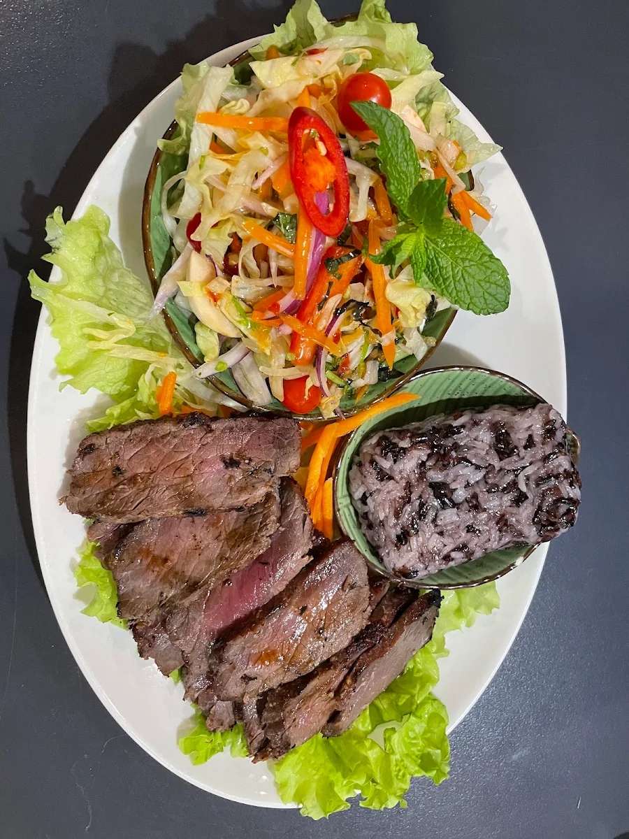 Black Sticky Rice and Salad, Aharn Thai Restaurant- Malvern