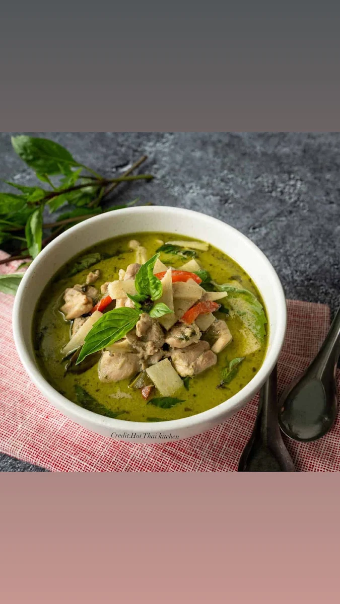 Green Chicken Curry, Aharn Thai Restaurant- Malvern