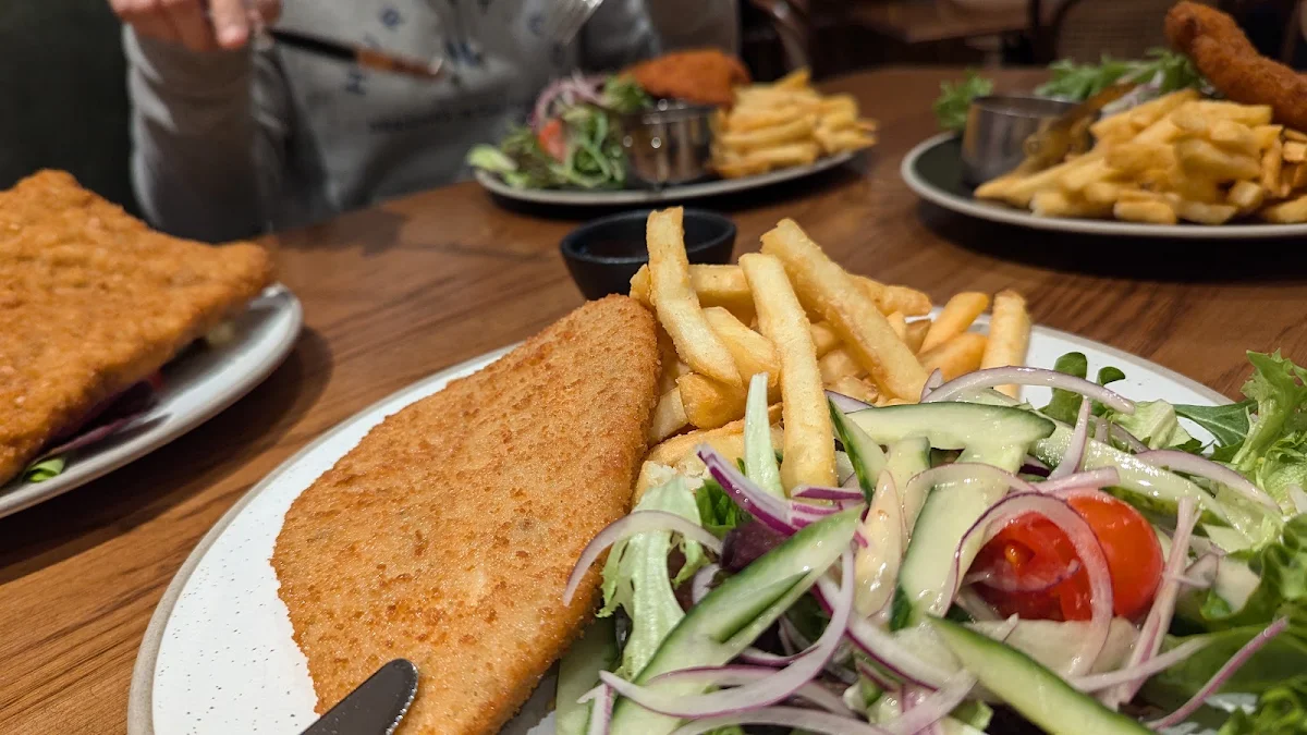 Chicken Schnitzel with Grain Mustard Sauce