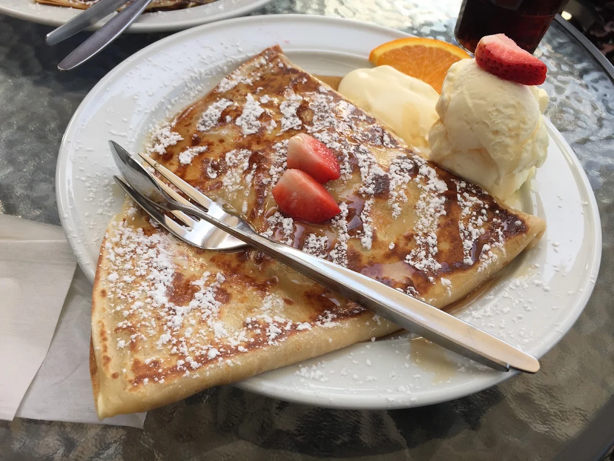 Strawberry Crepe Yummo, Panache Cafe and Creperie