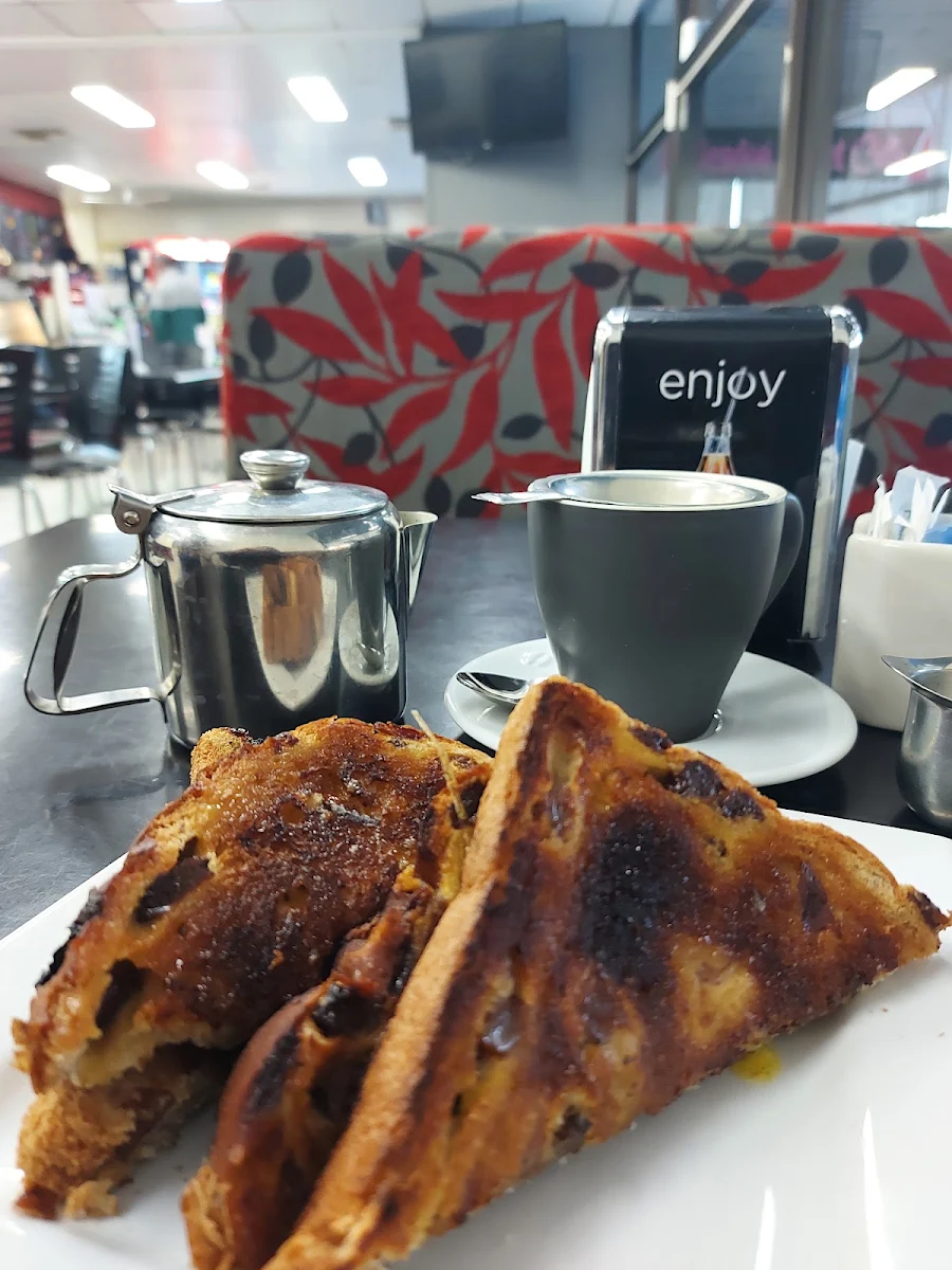 Raisin Toast and Pot of Tea