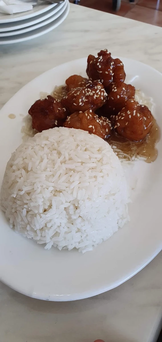 Honey Chicken in Batter with Rice