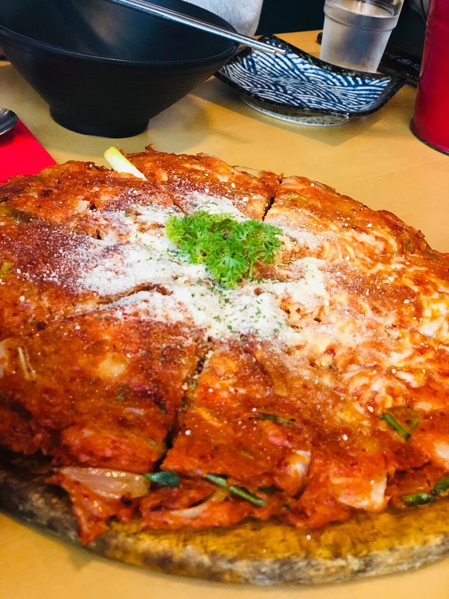 Cheese Kimchi Pancake