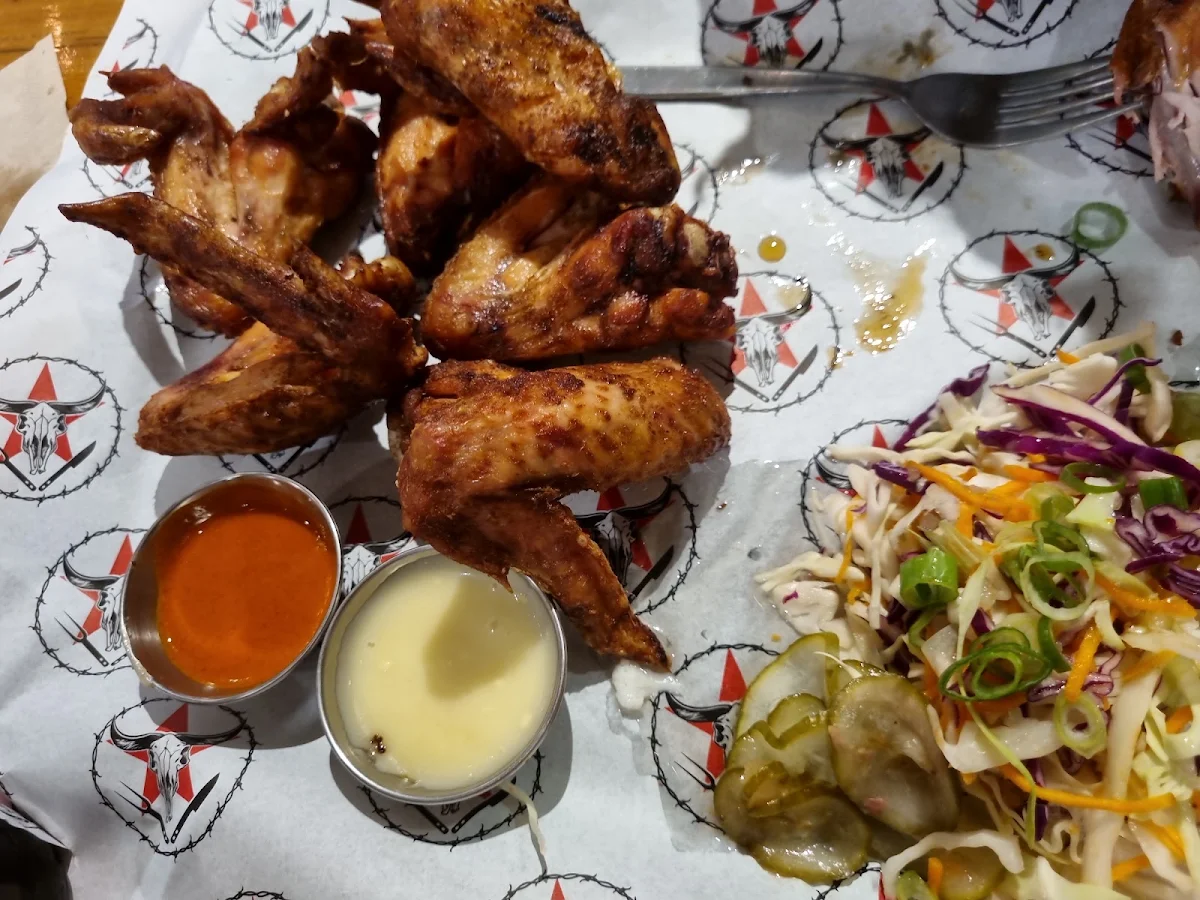 Chicken Wings and Salad