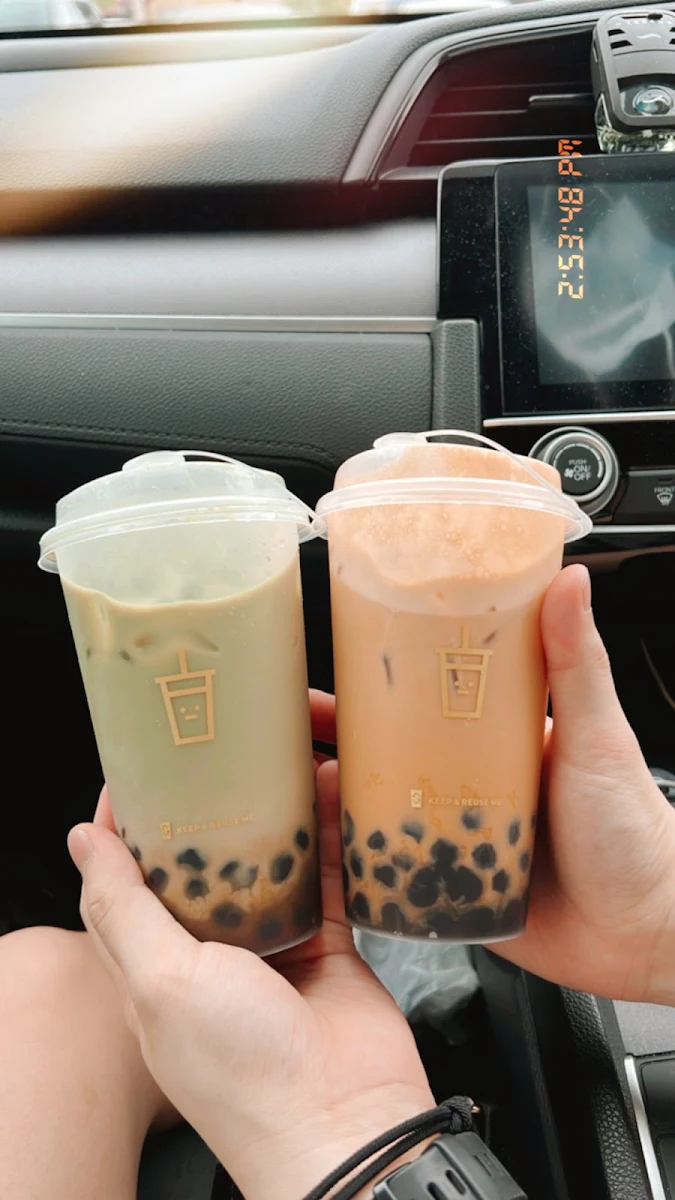 Brown Sugar Matcha and Thai Milk Tea