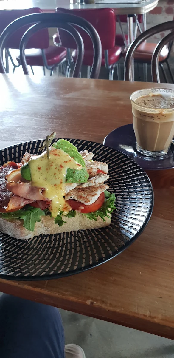 Open Chicken and Avo Sandwich