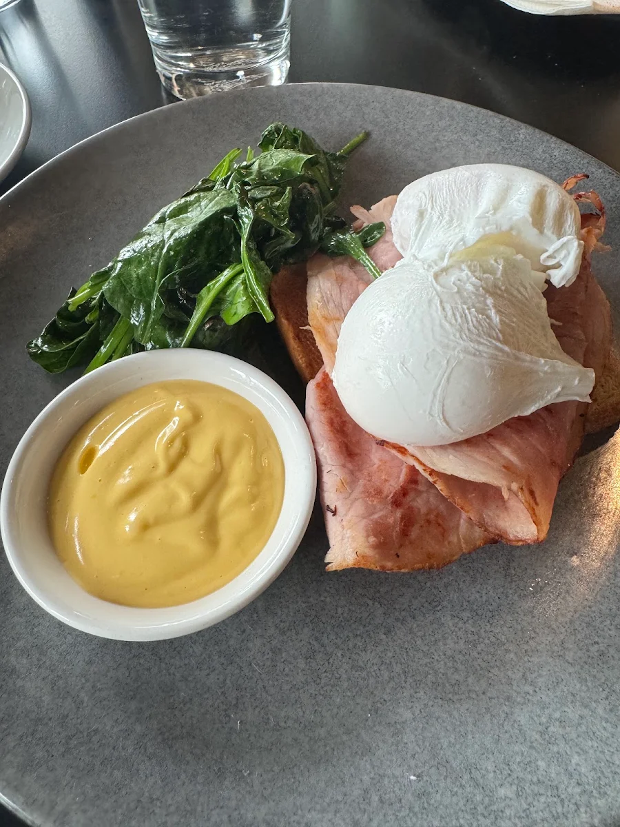 Eggs Benedict with Dressing on the Side and Gluten Free Toast