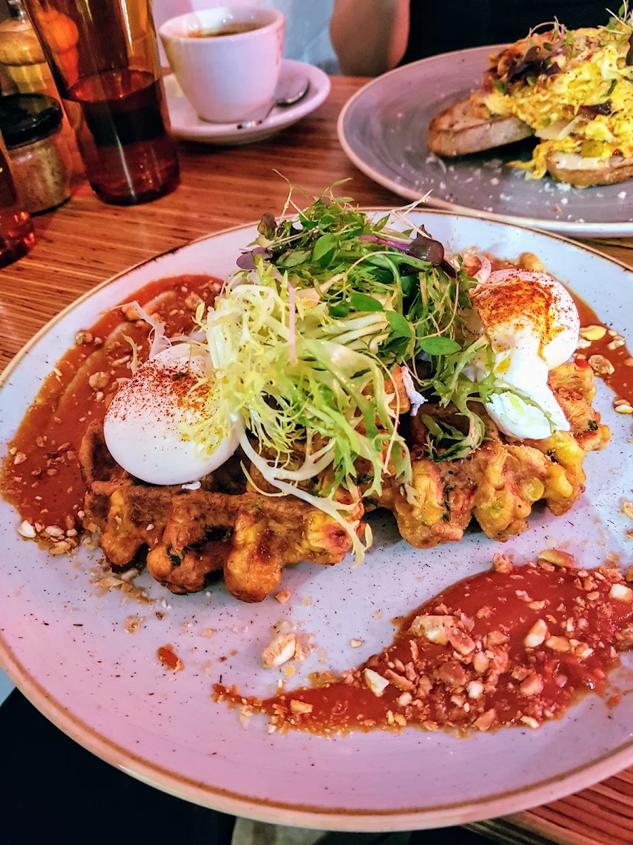 Corn and Chilli Waffles, Brick Lane Melbourne