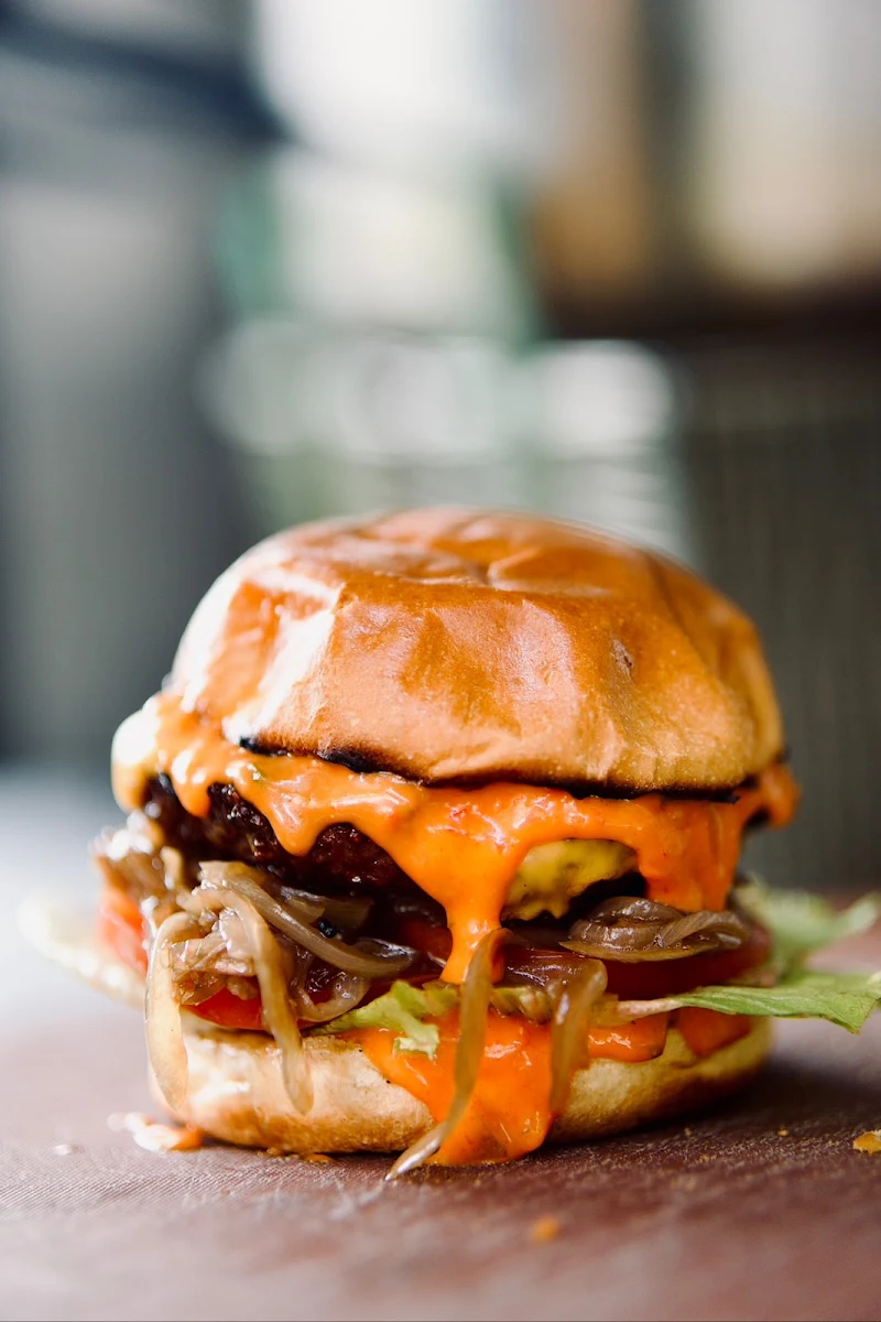 Grill Chicken Thigh Burger
