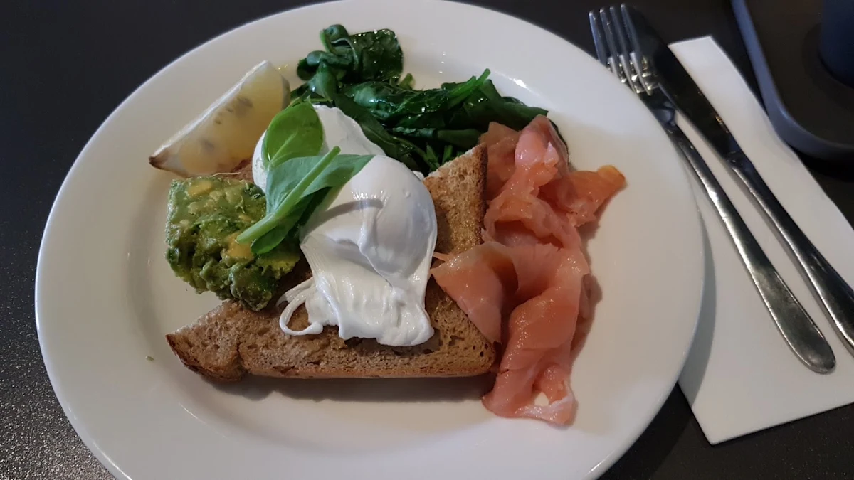 Poached Eggs on Rye with Salmon