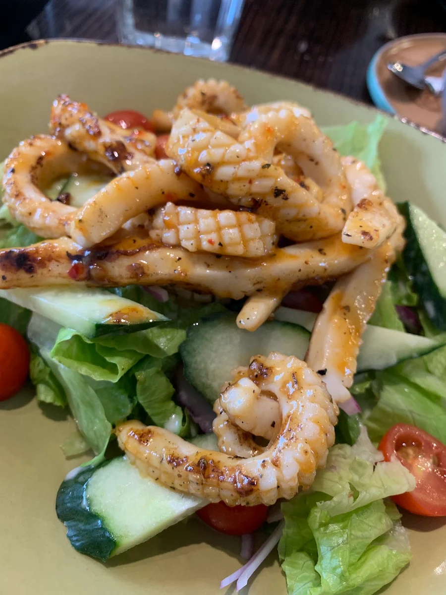 Sweet Chili Grilled Calamari Salad