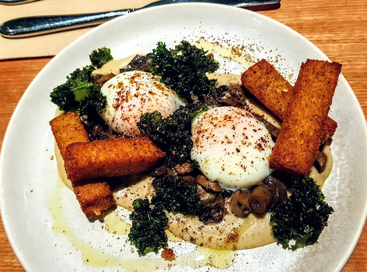 Poached Eggs and Polenta