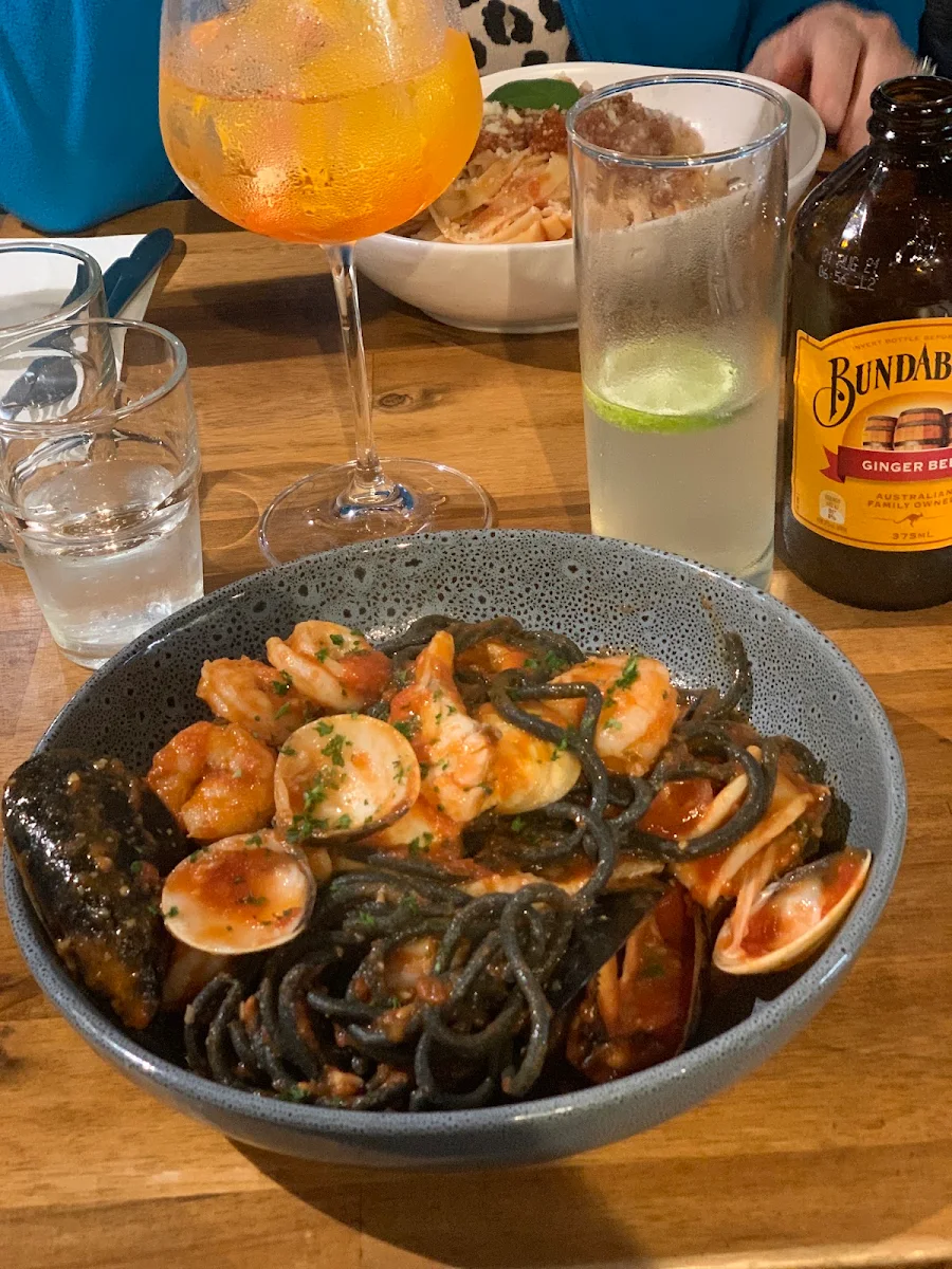 Squid Ink Spaghetti Marinara, THE DELI BY PEPE ITALIA