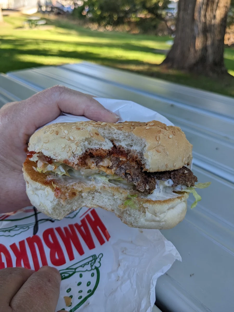 Beef Burger, Burnsies Pizza