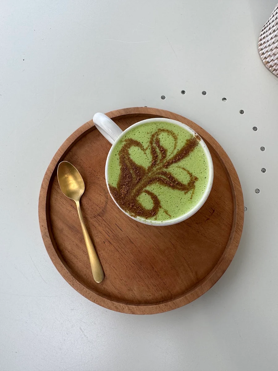 Organic Matcha Latte on Coconut Milk