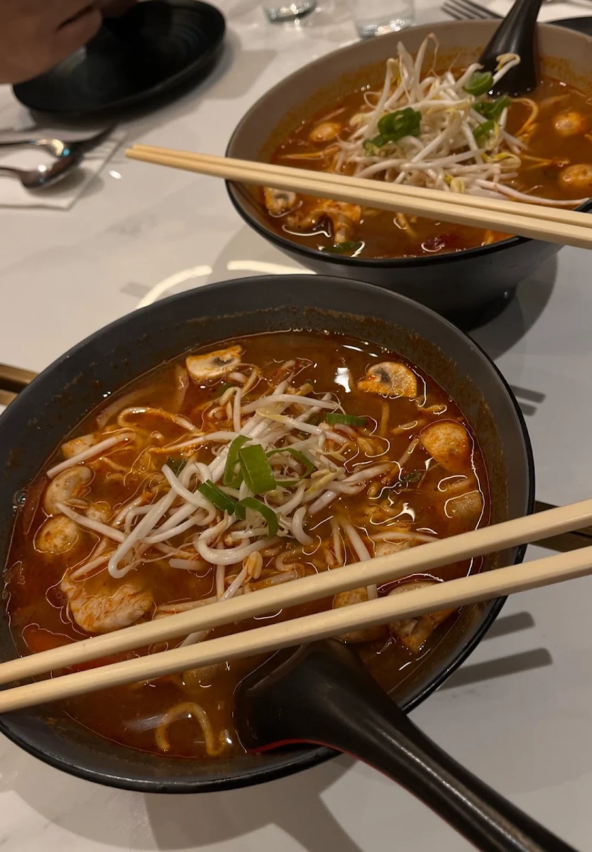 Tom Yum Noodle Soup with Chicken