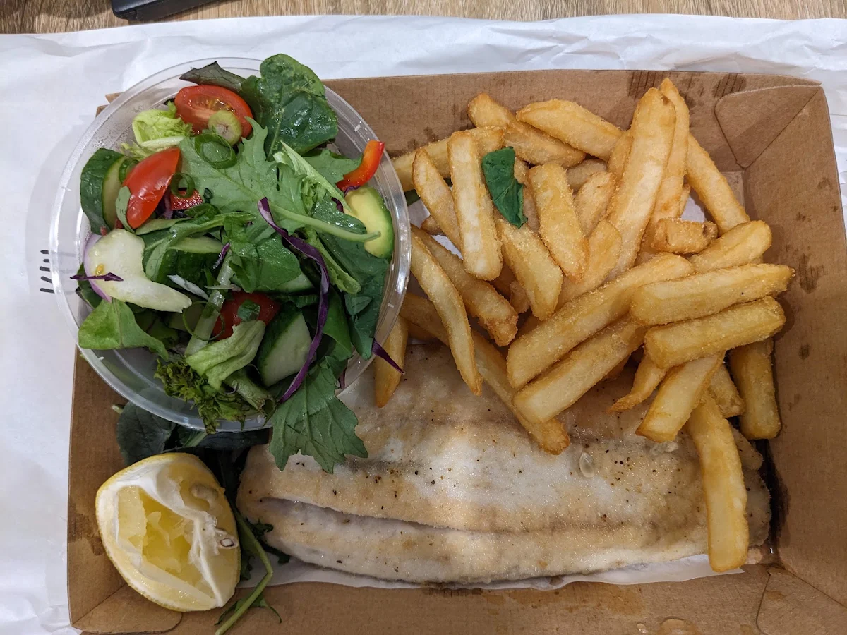 Barramundi Chips and Salad