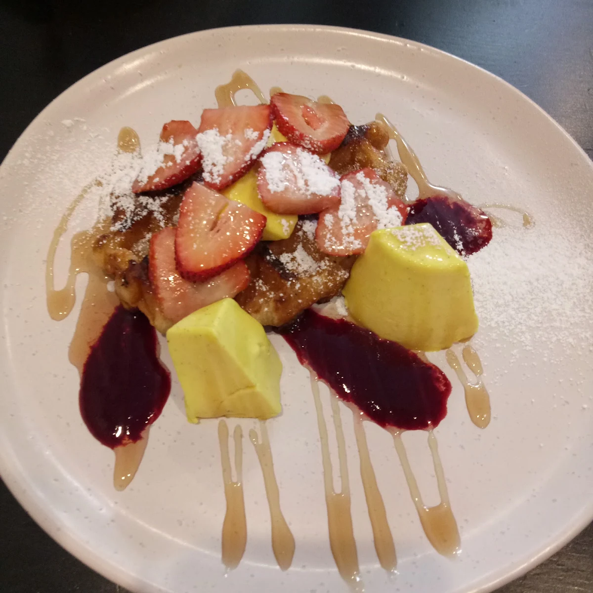 Waffles, Blue Dog Café.