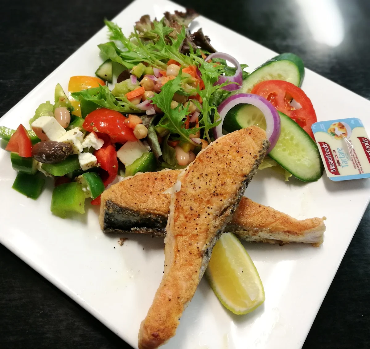 Grilled Salmon & Salad