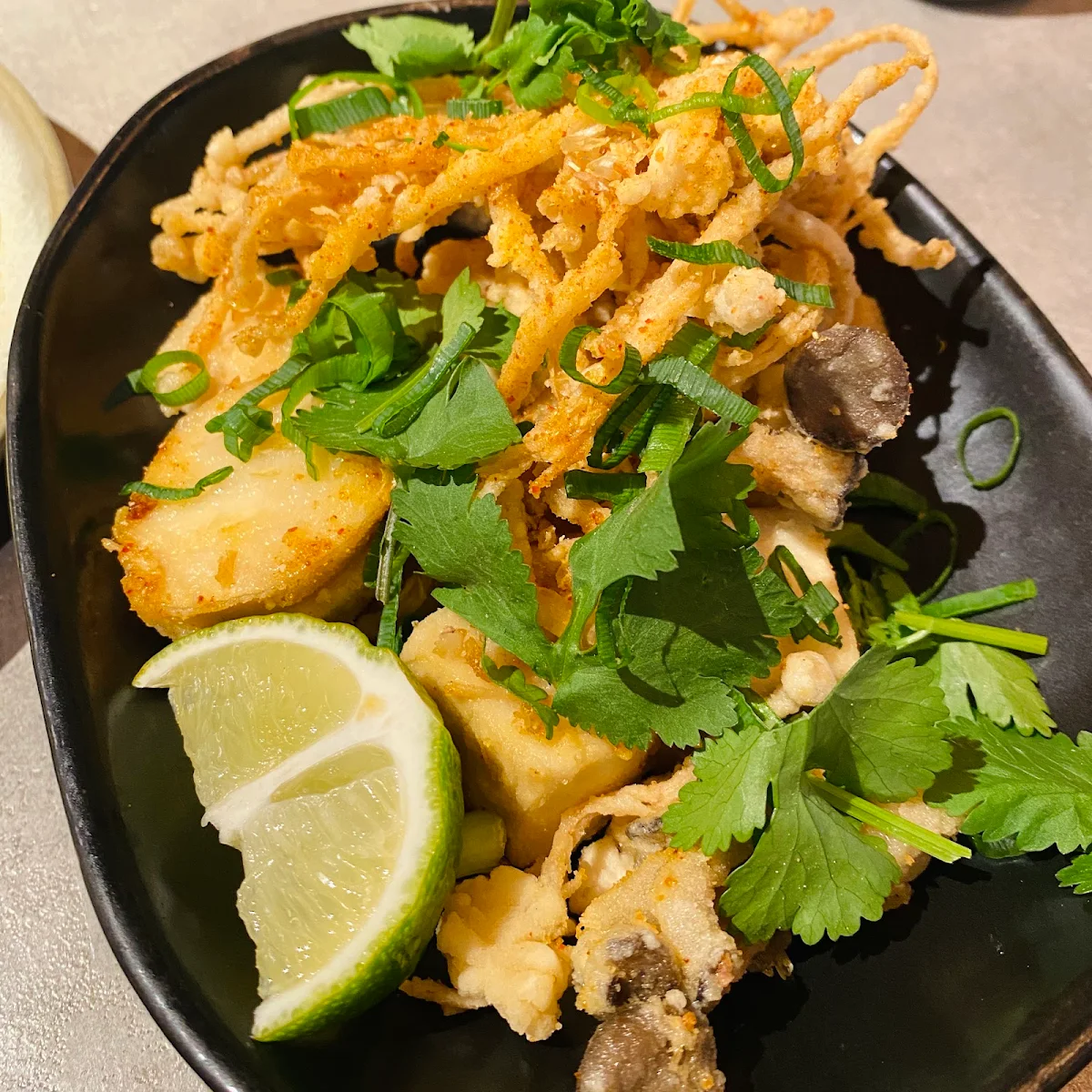 Crispy Bean Curd With, Khao Pla