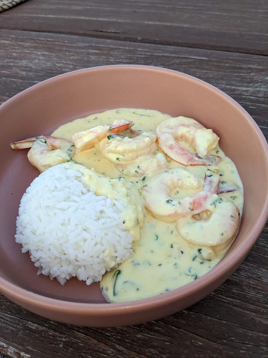 Creamy Garlic Prawns