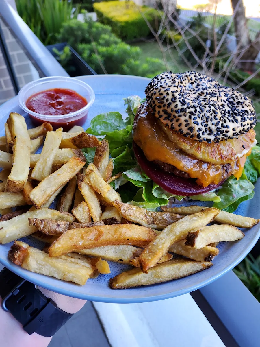 Normal Burger and Hand Cut Chips