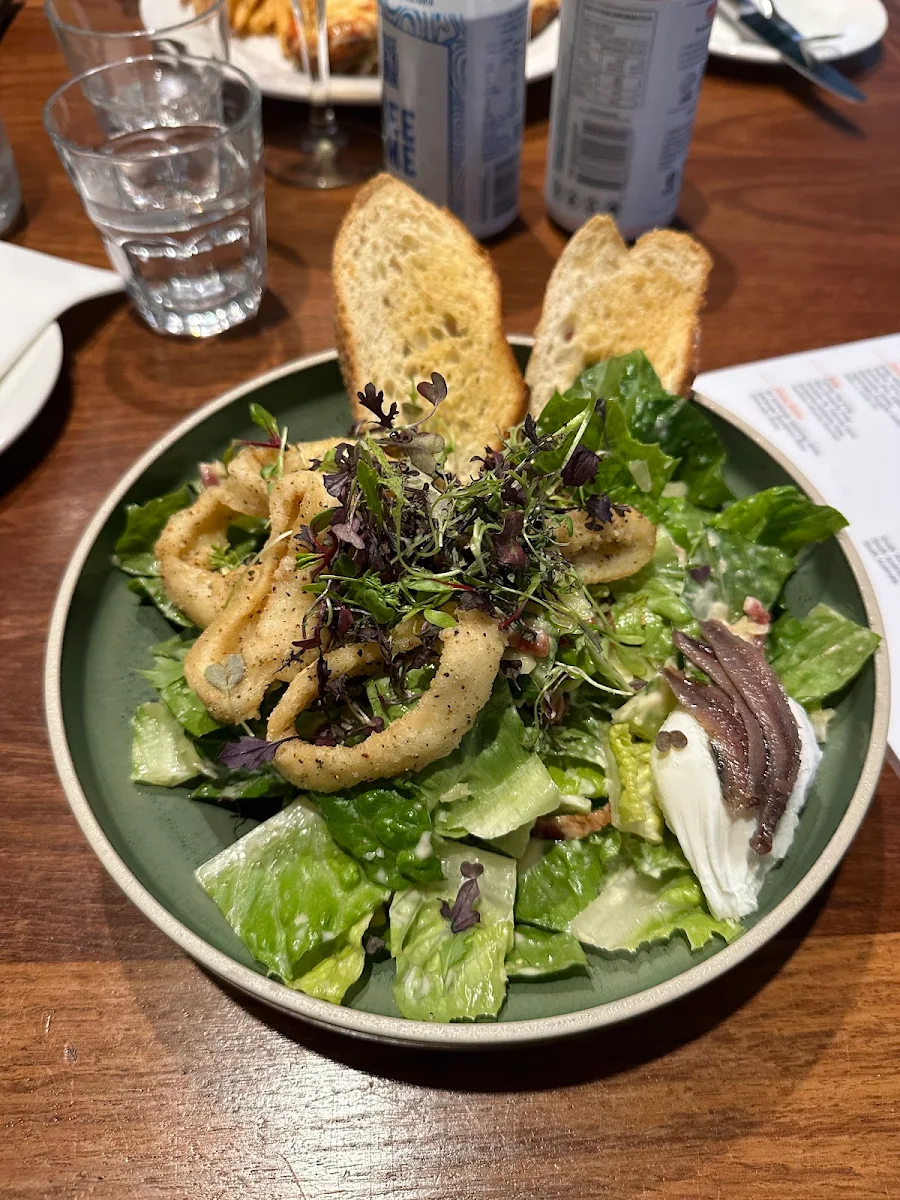 Caesar Salad with Calamari