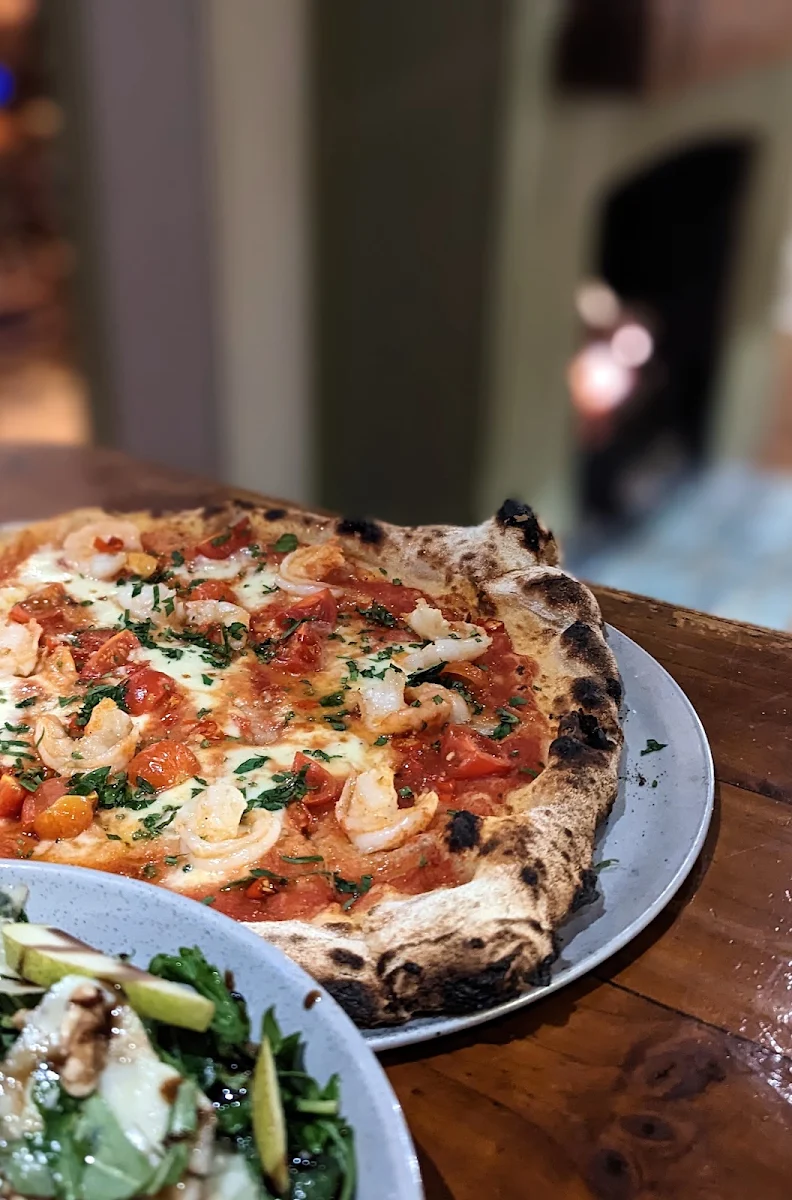 Chilli Prawns and Cherry Tomato Pizza