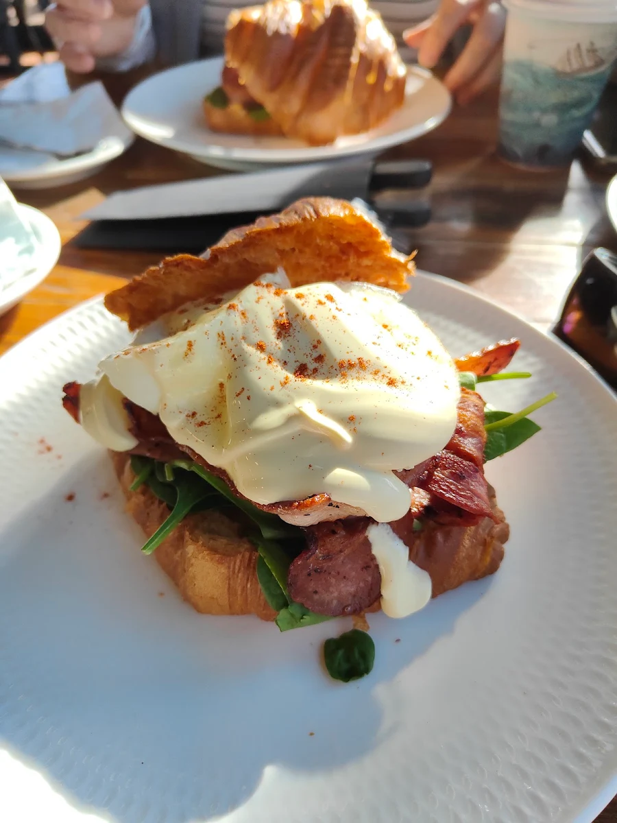 Eggs Benedict on a Croissant