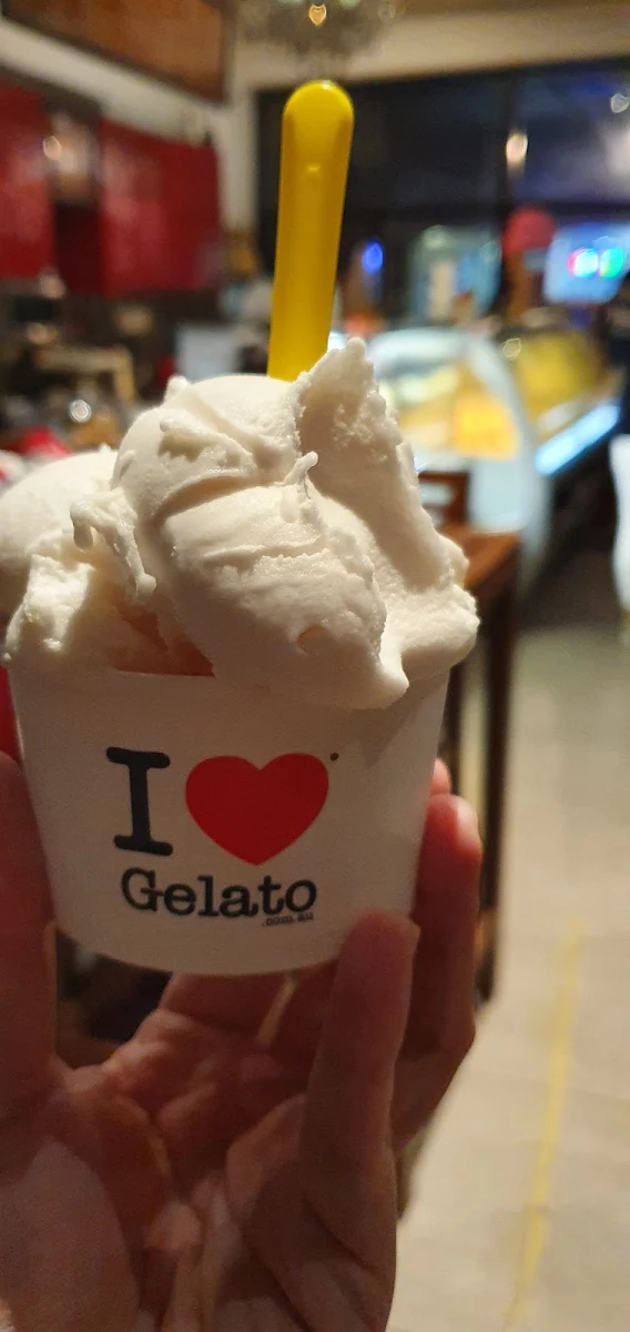 Lychee Ice Cream, Cafe Gelato