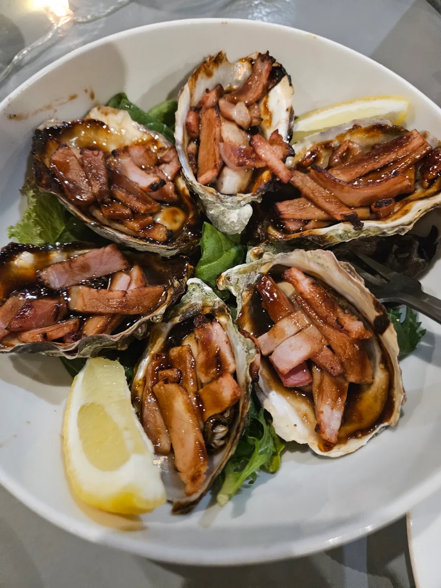 Oysters Kilpatrick, Luna Rossa Italian Restaurant