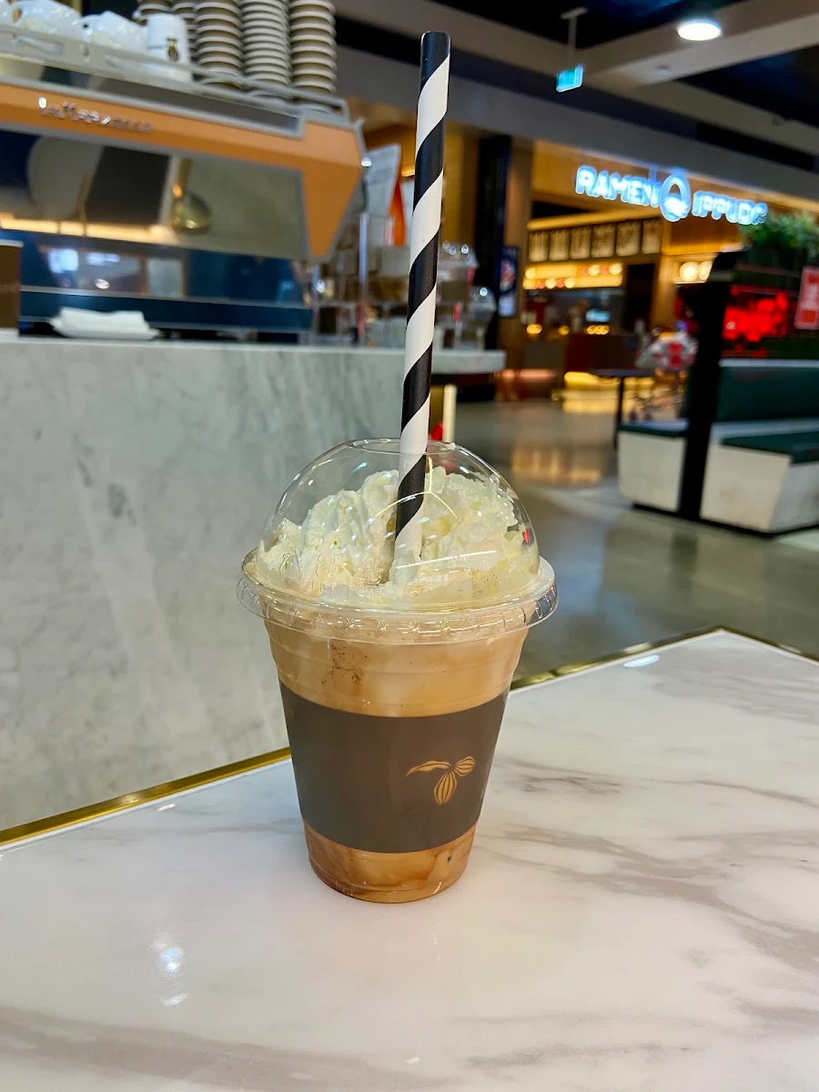 Iced Coffee with Ice Cream and Cream