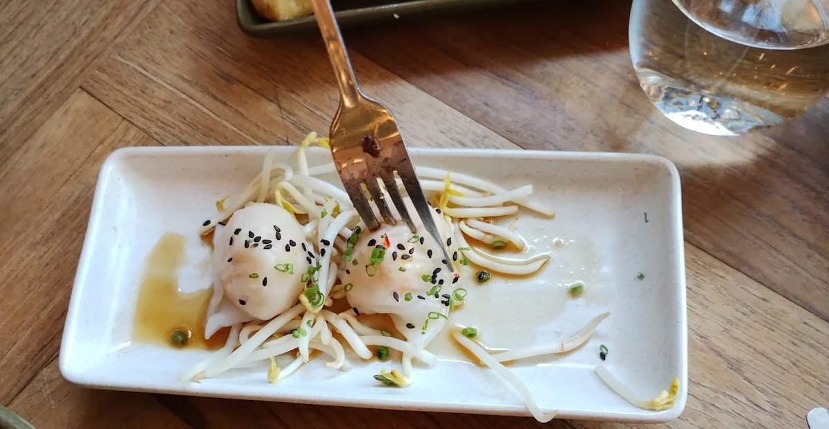 Steamed Prawn Dumpling Soy and Black Vinegar Caramel