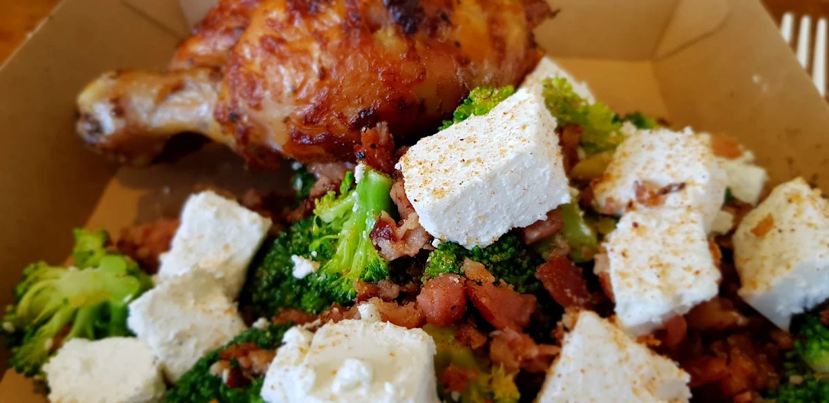 Quarter Chicken Broccoli Salad Feta & Bacon