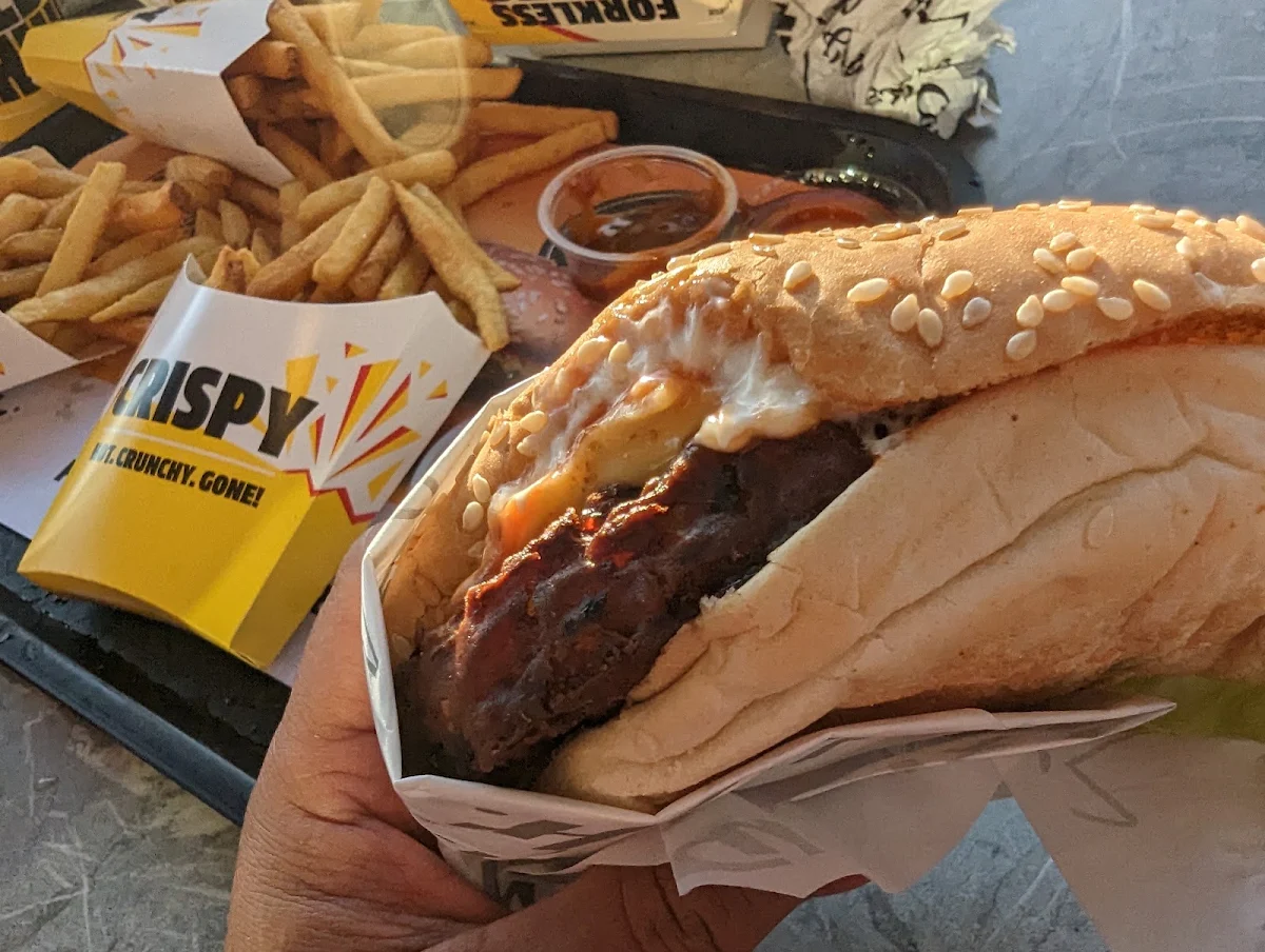 Veggie Burger and Fries