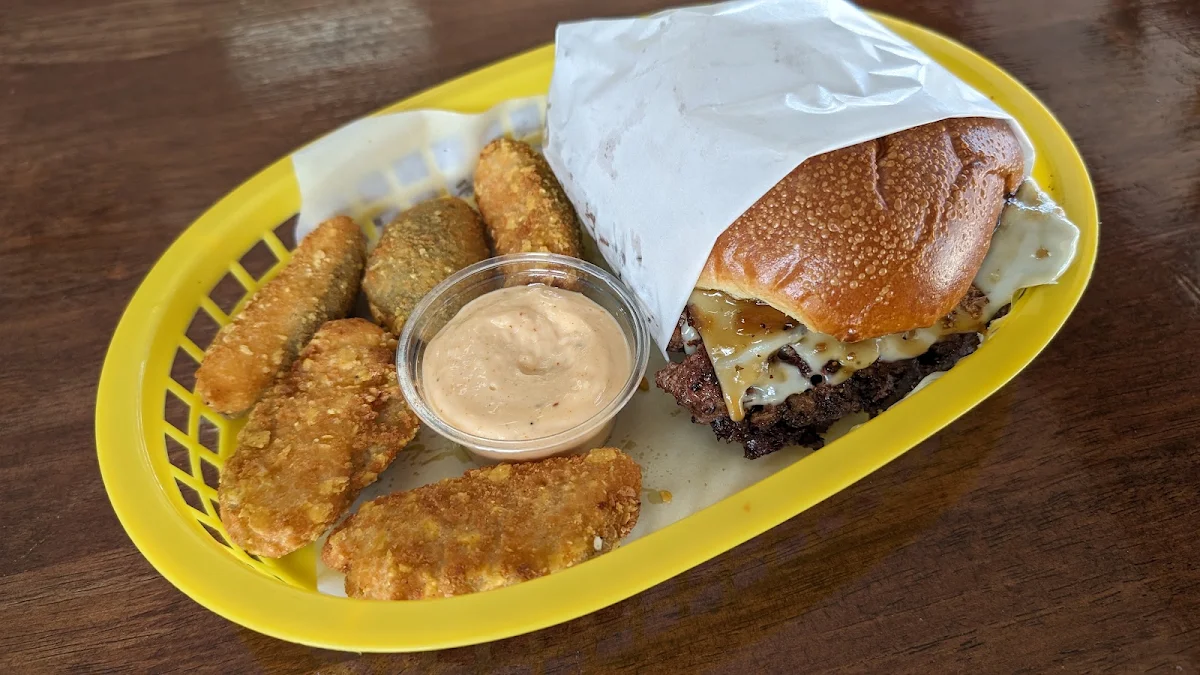 Here Comes Truffle Burger and Jalapeno Poppers