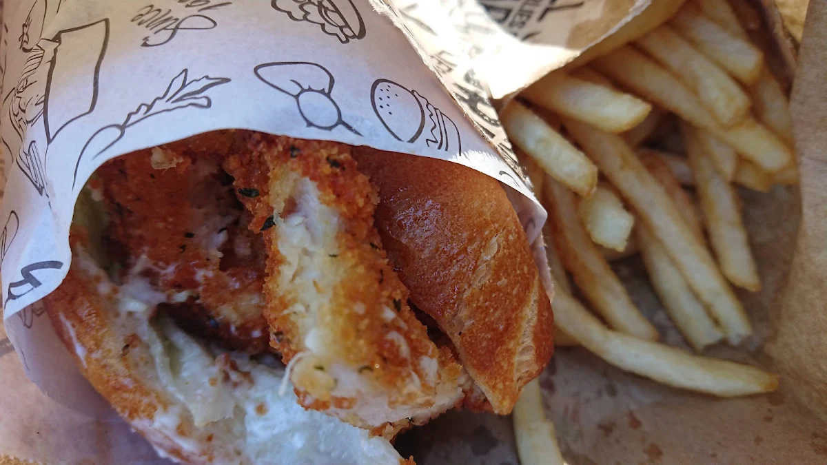 Chicken Schnitzel Roll, Chargrill Charlie's St Ives