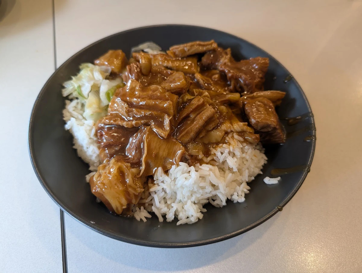 Curry Beef Brisket on Rice